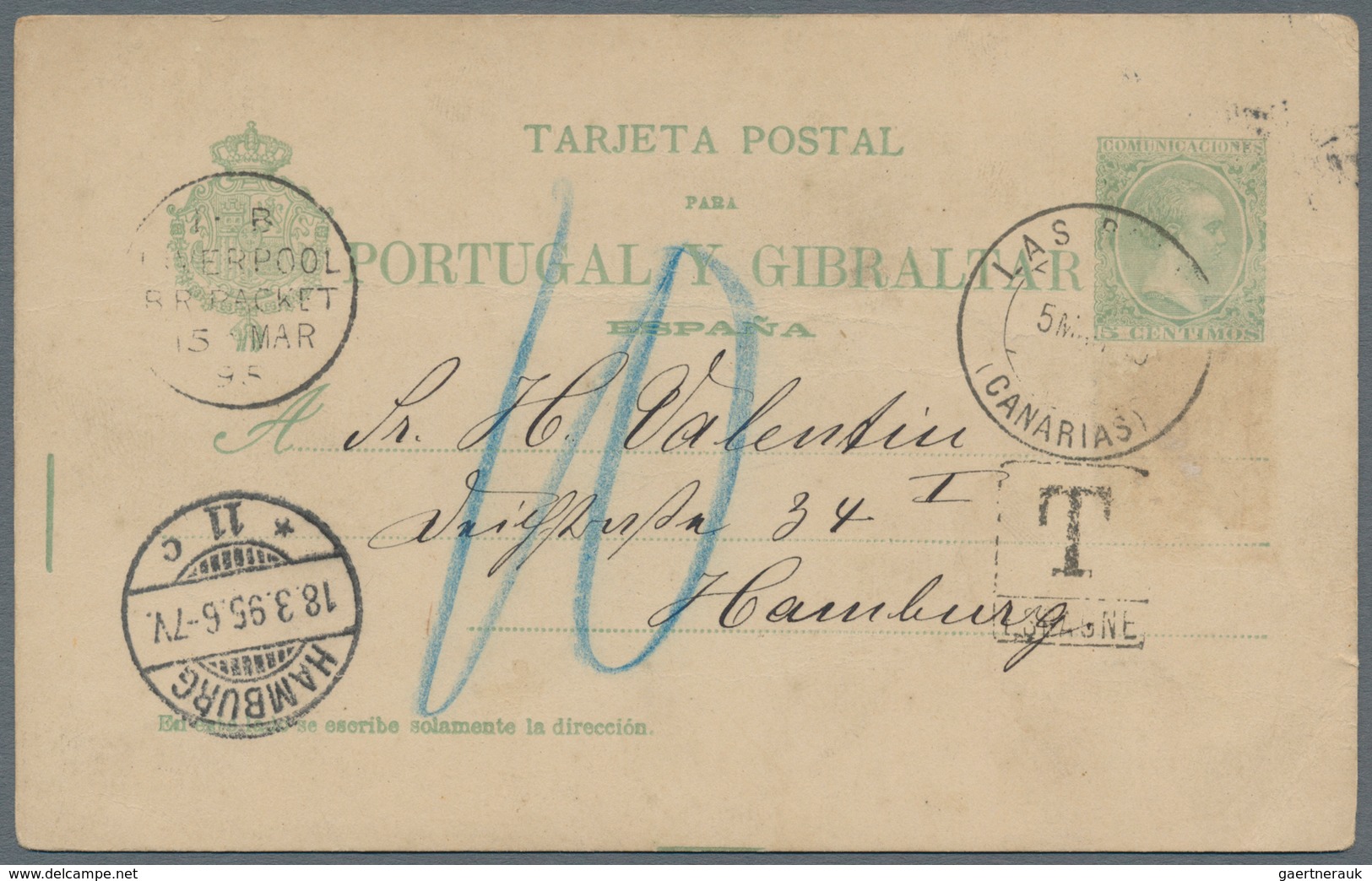 Spanien - Kanarische Inseln (1890er Jahre): 1893/1895 Three Spanish Postal Stationery Cards Used Fro - Otros & Sin Clasificación