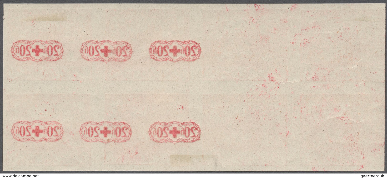 Tschechoslowakei: 1920 Ca. Tschechoslowakei, Rotes Kreuz. Nicht Verausgabte Marke Im Muster 'Hdradsc - Unused Stamps