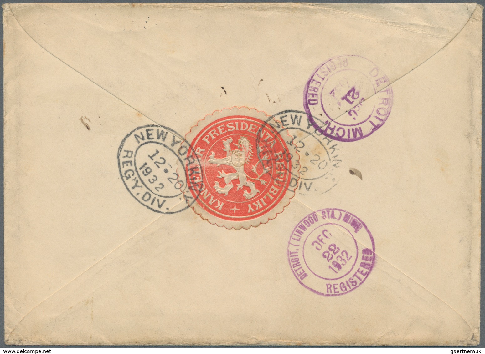 Tschechoslowakei - Besonderheiten: 1932, 50 H Green And 2 X 3 Kc Brown "M.Tyrs", Mixed Franking On R - Andere & Zonder Classificatie