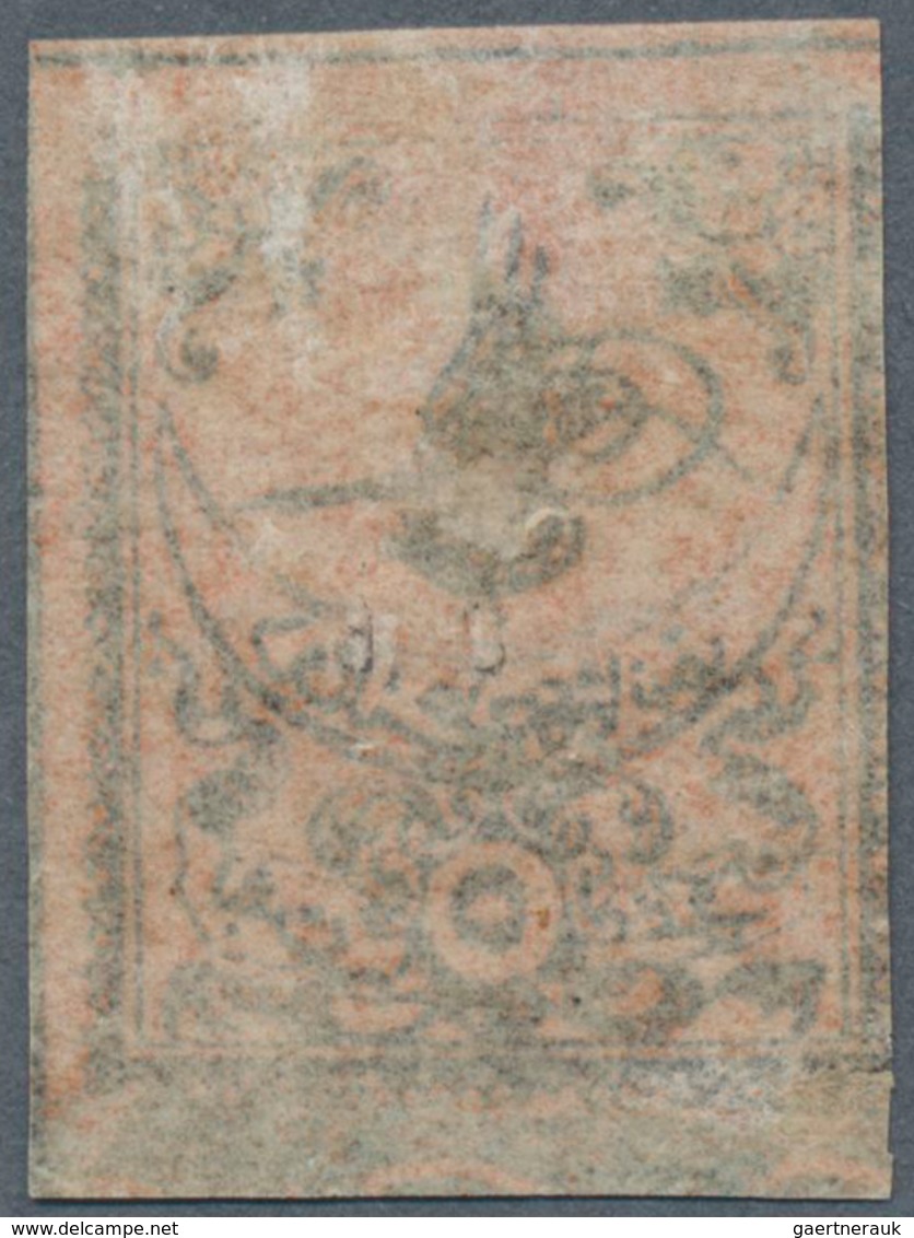 Türkei - Portomarken: 1863, Postage Due 5pi Black On Brick Showing Variety "INK SPOT" At Top Center, - Postage Due