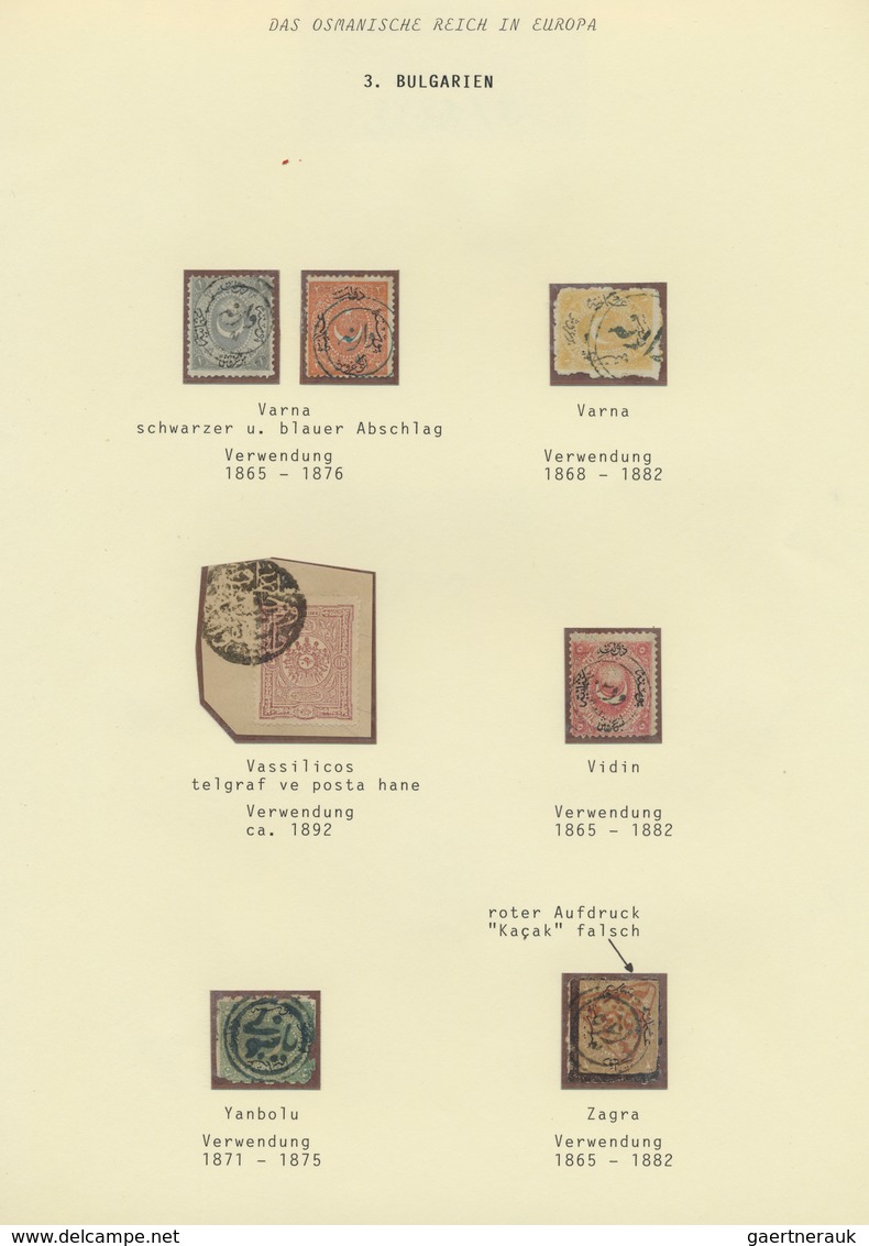 Türkei - Stempel: 1865-1900, Two Album Pages With Cancellations On Stamps, Including Shumnu, Tirnova - Otros & Sin Clasificación