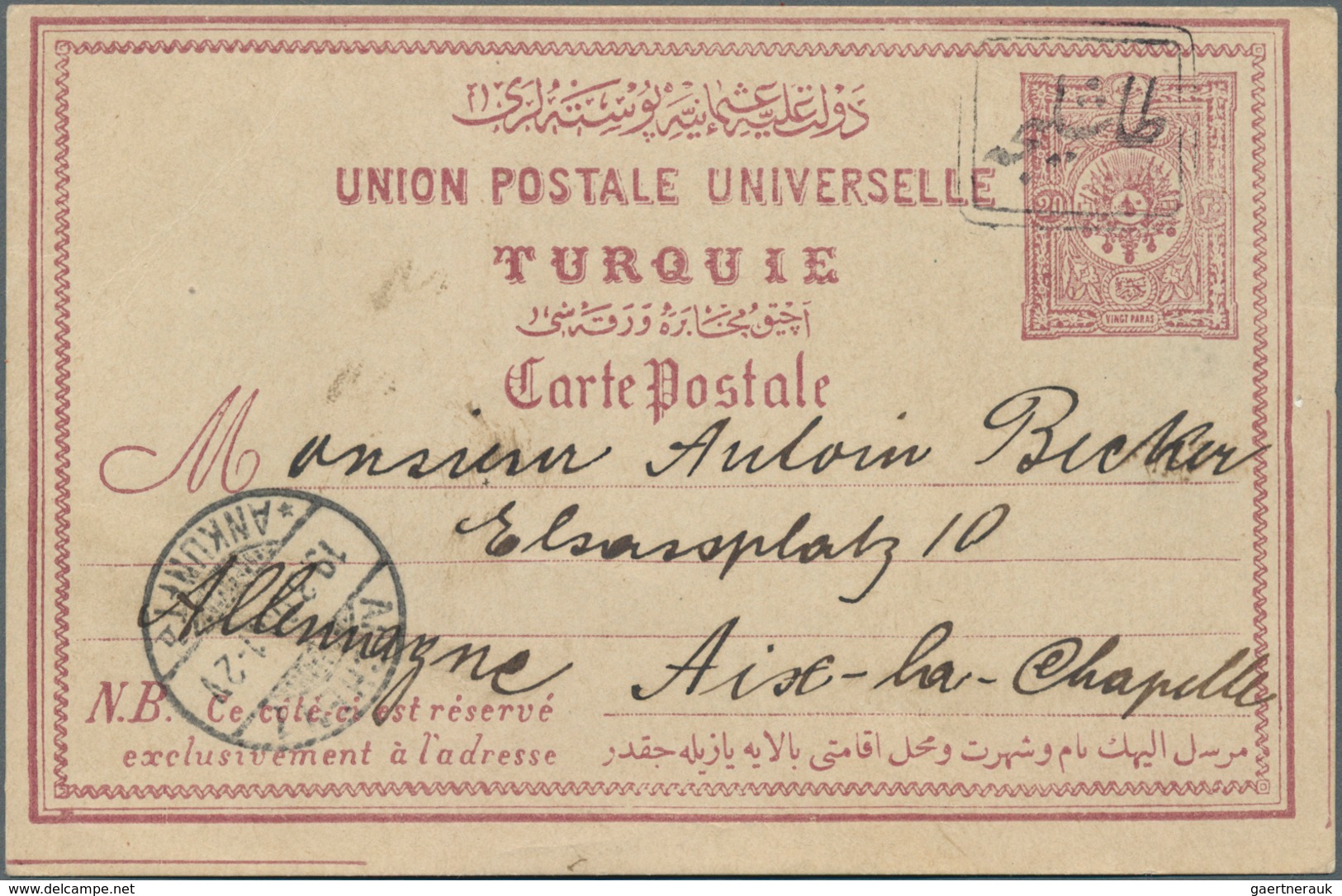 Türkei - Stempel: 1900 “TASHLIDJA” All Arabic Boxed Type (Coles-Walker No.40, PLJEVLJA, R) On 20 Pa. - Other & Unclassified