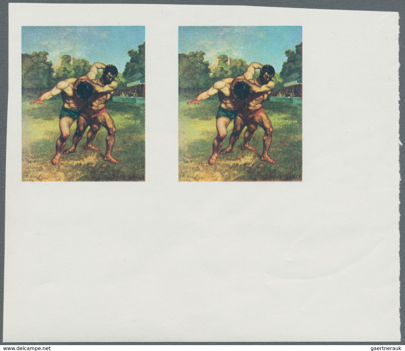 Ungarn: 1969, 5 Ft "Paintings Of French Masters", Printing Color Gold Omitted (frame And Inscription - Brieven En Documenten