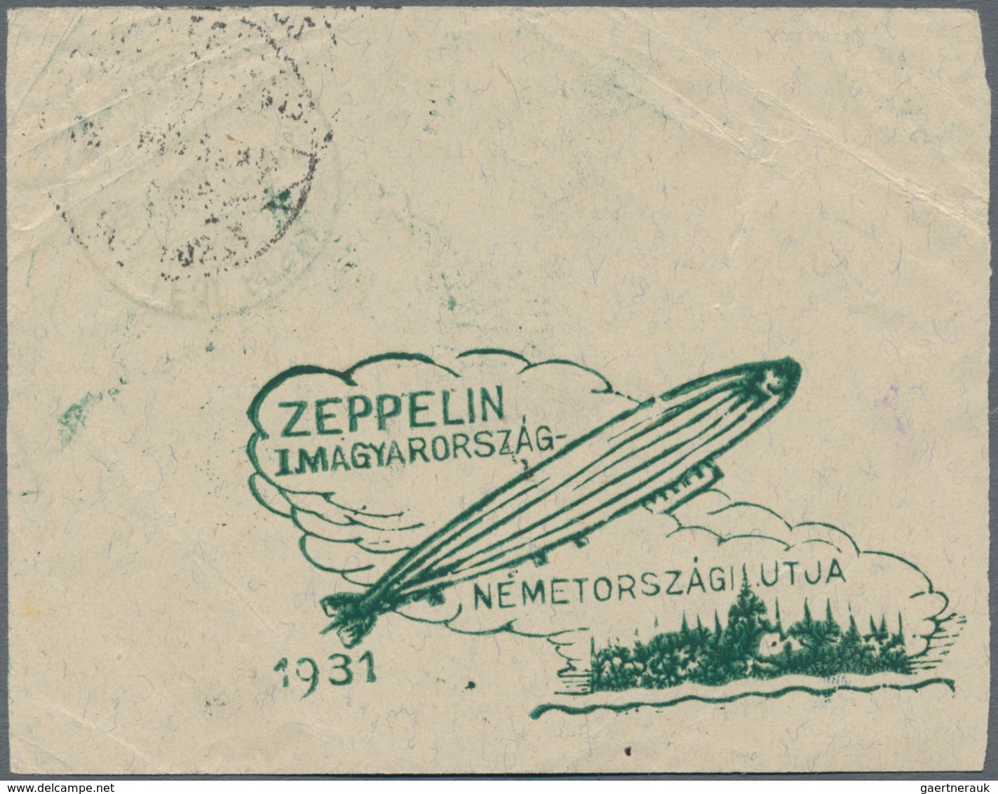 Ungarn - Besonderheiten: 1931, FLIGHT TO HUNGARY, Label For Bundle Of 13 Zeppelin Letters For Return - Andere & Zonder Classificatie