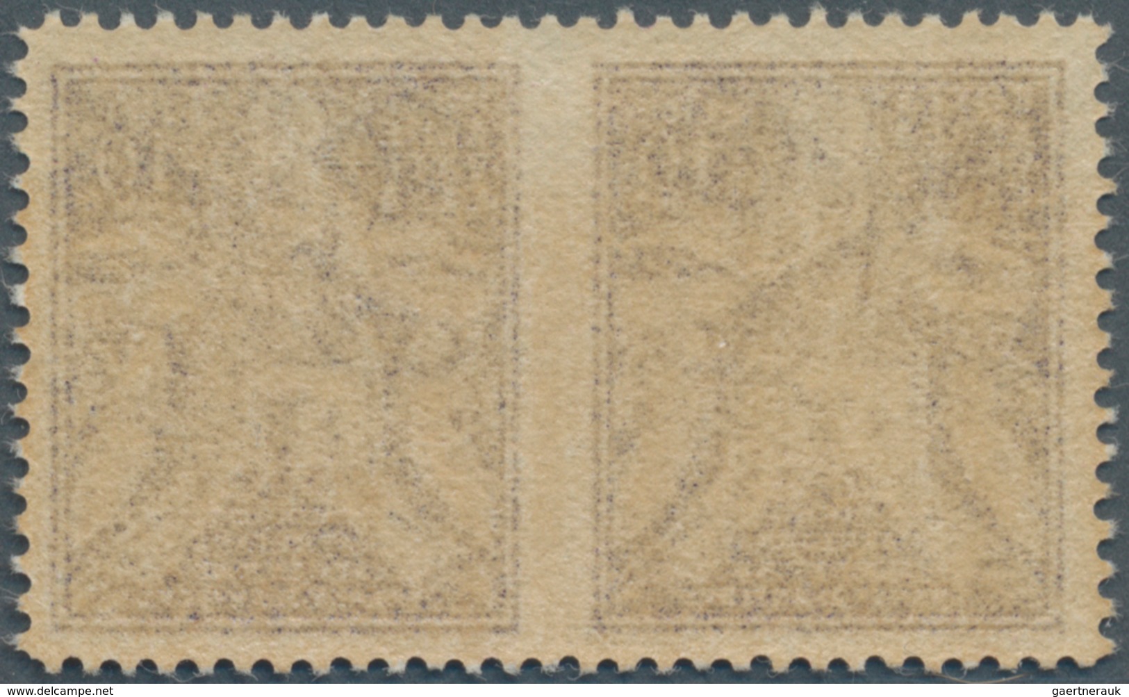 Vatikan: 1938, 10 L Brown-violet Airmail Stamp, Horizontal Pair With Vertically Imperforated Center. - Andere & Zonder Classificatie