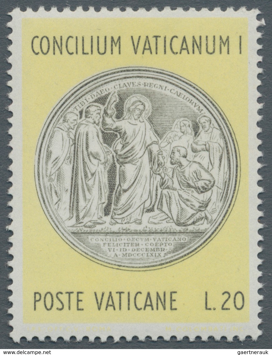 Vatikan: 1970, 20 L "Ecumenical Concile", Printing Color Red Missing, Therefore Stamp Colors Yellow/ - Sonstige & Ohne Zuordnung