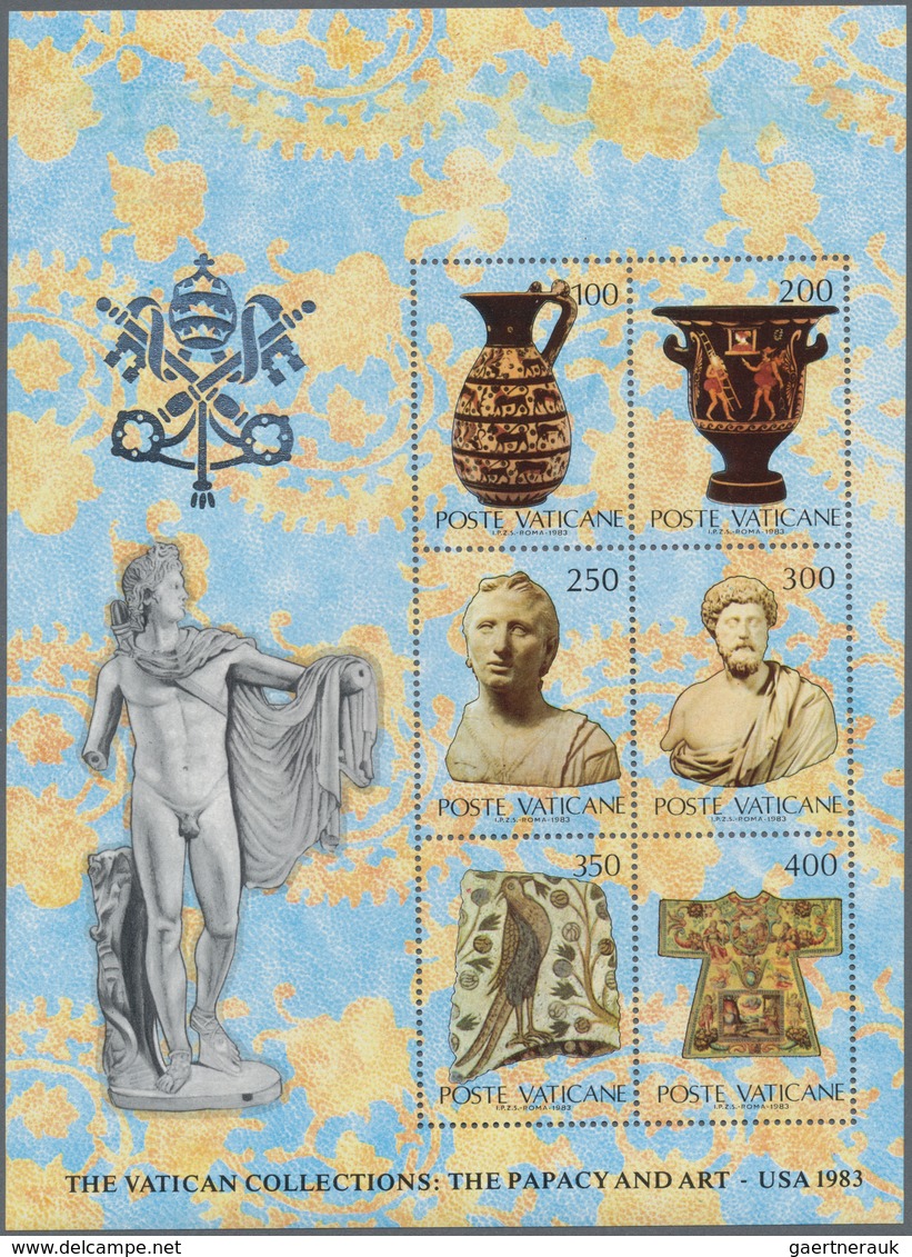 Vatikan: 1983, Exhibition Of Vatican Art In USA Miniature Sheet With Part Of SILVER OMITTED (Country - Sonstige & Ohne Zuordnung