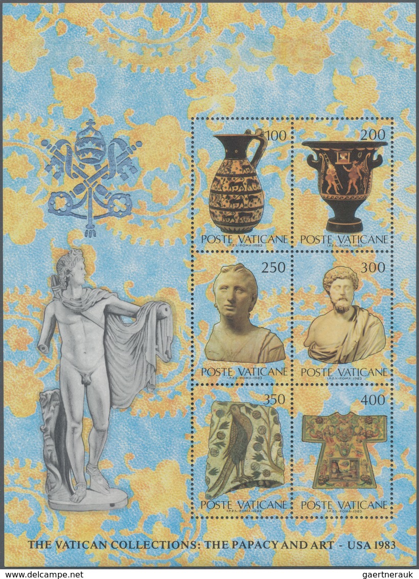 Vatikan: 1983, Exhibition Of Vatican Art In USA Miniature Sheet With Part Of SILVER OMITTED (Country - Sonstige & Ohne Zuordnung