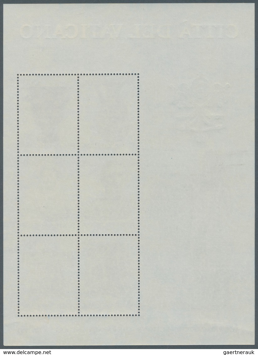 Vatikan: 1983, Exhibition Of Vatican Art In USA Miniature Sheet With Part Of SILVER OMITTED (Coat Of - Otros & Sin Clasificación