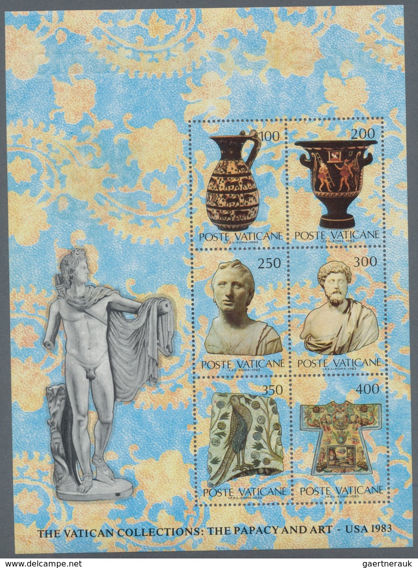 Vatikan: 1983, Exhibition Of Vatican Art In USA Miniature Sheet With SILVER OMITTED (Country Name At - Otros & Sin Clasificación