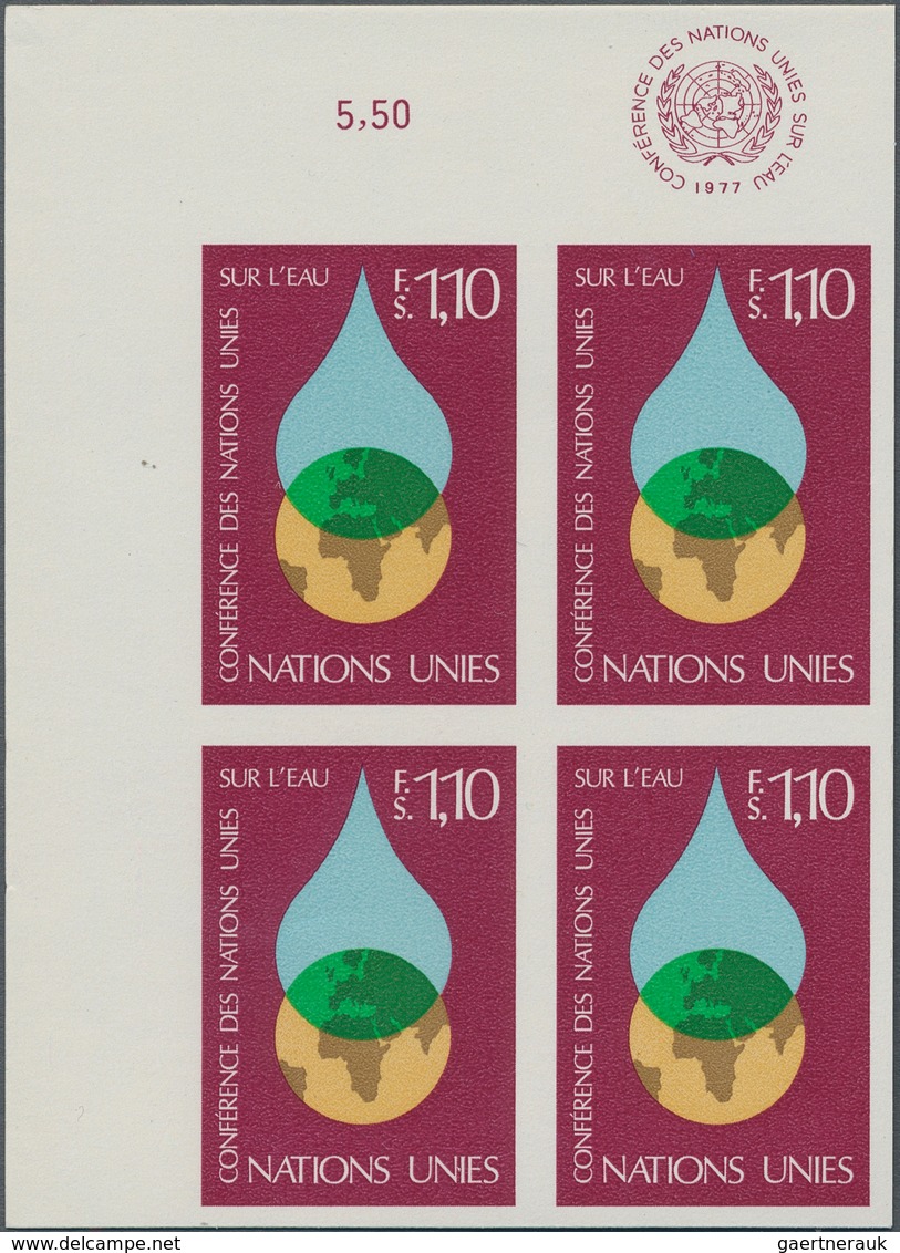 Vereinte Nationen - Genf: 1977, Wasserkonferenz Der UN In Mar Del Plata 1.10 Fr. Im UNGEZÄHNTEN Vier - Ongebruikt