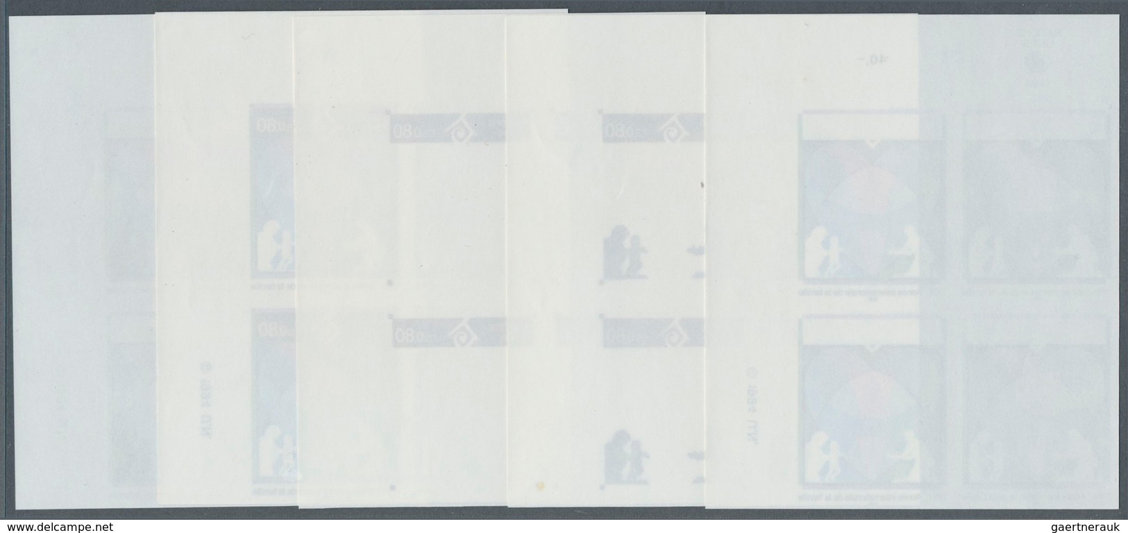 Vereinte Nationen - Genf: 1994. Imperforate Progressive Proof (10 Phases) In Corner Blocks Of 4 For - Ongebruikt