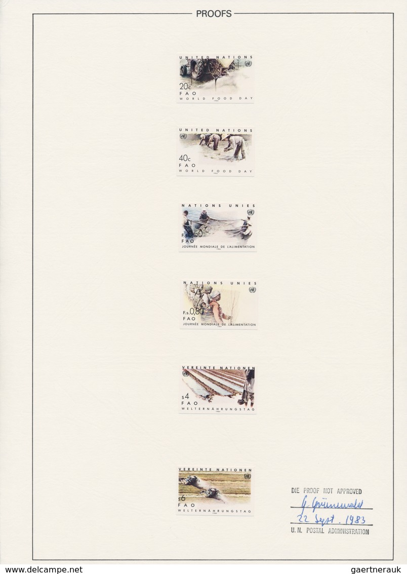 Vereinte Nationen - Wien: 1984. World Food Day. Die Proofs For The Issues Of New York (Mi #442/43), - Unused Stamps