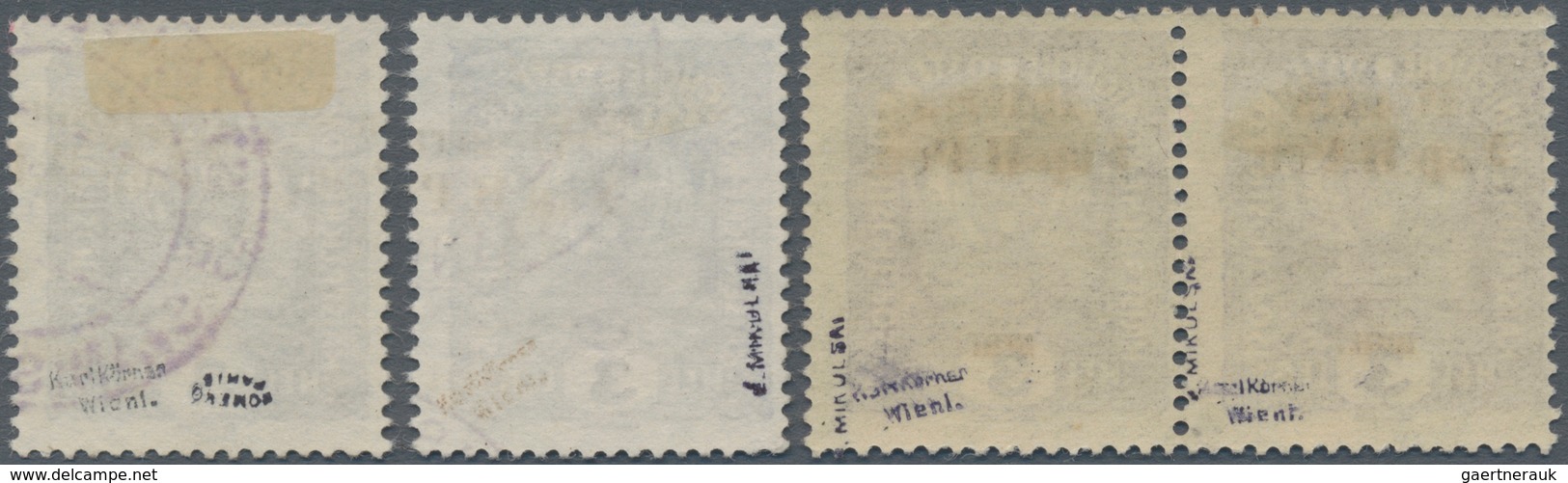 Westukraine: 1919, 1st Stanislaus Issue Sch On 3 H. Varieties: "no Dot After H" (Pos. 3), "wide Spac - Oekraïne