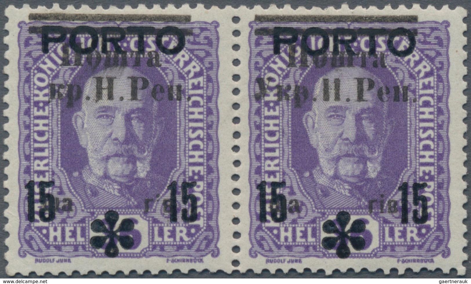 Westukraine: 1919, Postage Due From Austria 15 Schahiw On 36 H With In Pair With Varity "missing 'Y' - Oekraïne