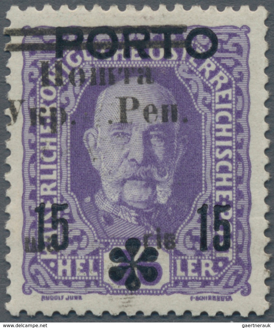 Westukraine: 1919, Postage Due From Austria 15 Schahiw On 36 H With "missing 'H'" (pos. 5), Signed. - Oekraïne