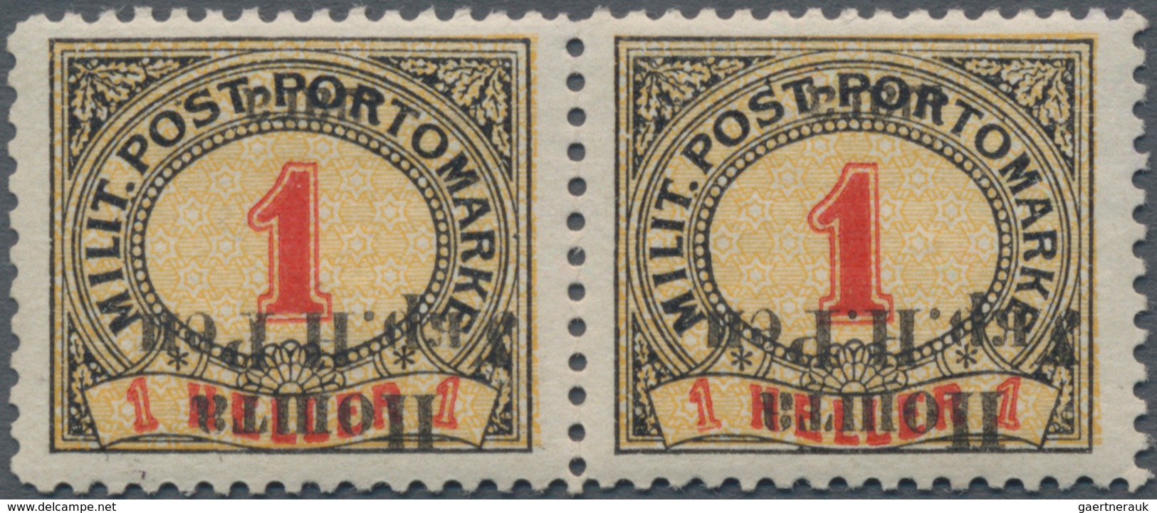 Westukraine: 1919, Inverted Overprint On 1h. Postage Due, "genuine And Flawless.", Certificate Mikul - Ukraine