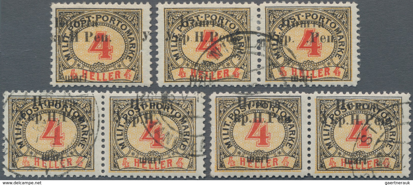 Westukraine: 1919, Overprint On 4h. Postage Due With All Existing Varieties: "no Dot", No 'Y'", "no - Ukraine