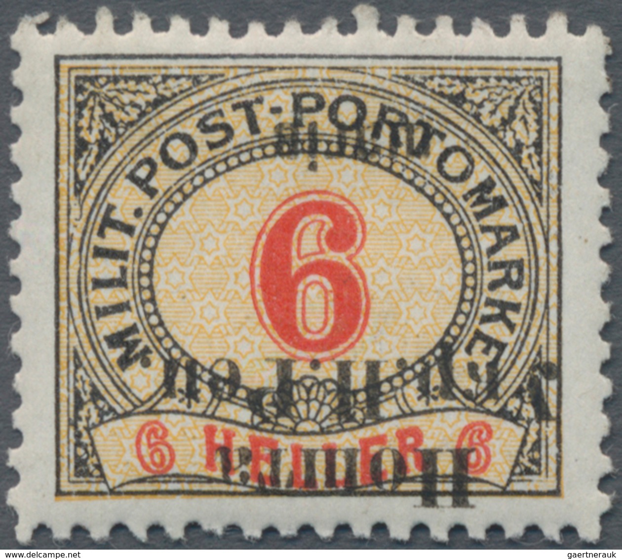 Westukraine: 1919. Stanislav, 2nd Issue Scha On 6 H With Inverted Overprint, Not Listed In Michel. - Ukraine