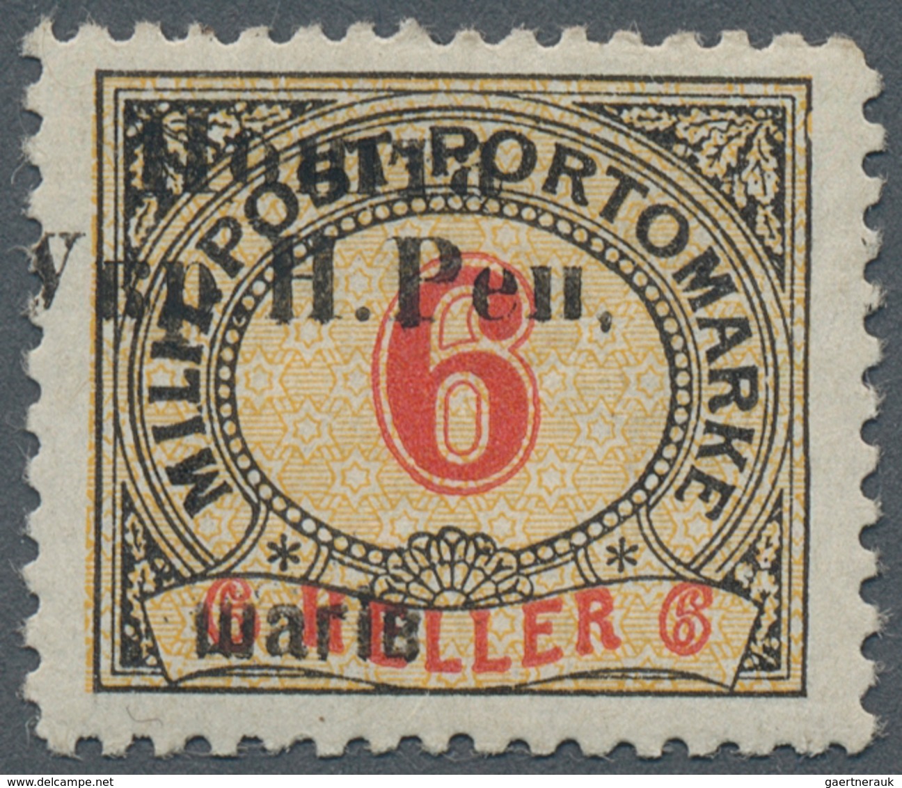 Westukraine: 1919. Stanislav, 2nd Issue. Bosnian Postage Due With Overprint. 6 Sh Black, Red And Yel - Ukraine