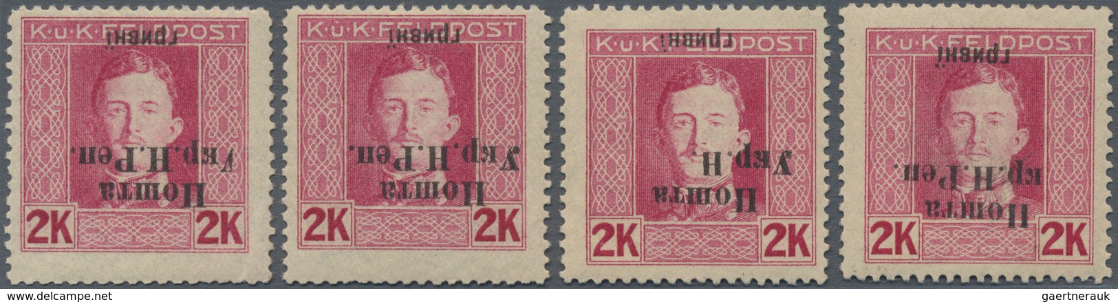 Westukraine: 1919, Postage Stamp. Austrian-Hungarian Field Post With Overprint G On 2 K, Inverted Ov - Oekraïne