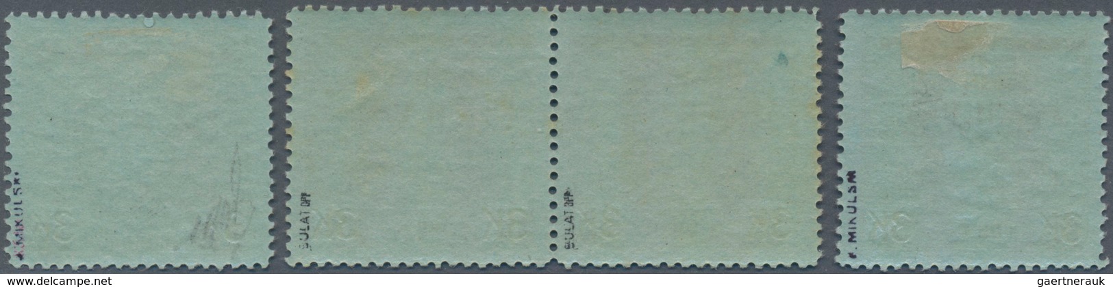 Westukraine: 1919, 3rd Stanislaus Issue 2 G On 2 Kr With Varieties: Pos. 8, 17 ("no Pen"), 18 And 22 - Oekraïne