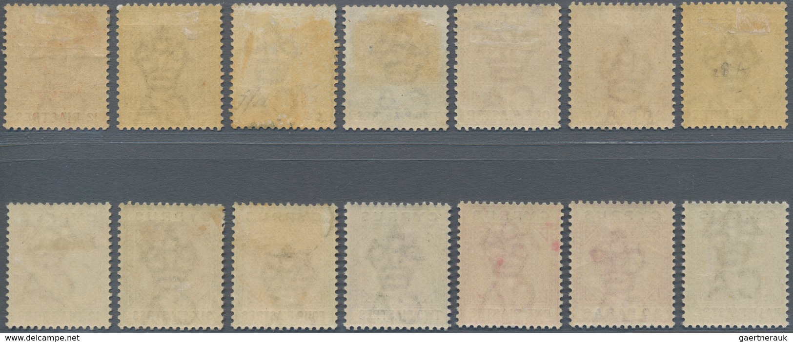 Zypern: 1882/1892: The Two Complete Sets Of QV Issues Watermarked Crown CA, One Showing Die I, The L - Andere & Zonder Classificatie