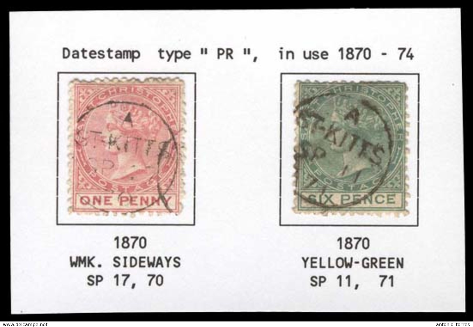 BC - St. Christopher Kitts & Nevis. ST. KITTS & NEVIS. St. Christopher. 1d, Watermark SIDEWAYS (Double Cheked), Both Nic - Other & Unclassified