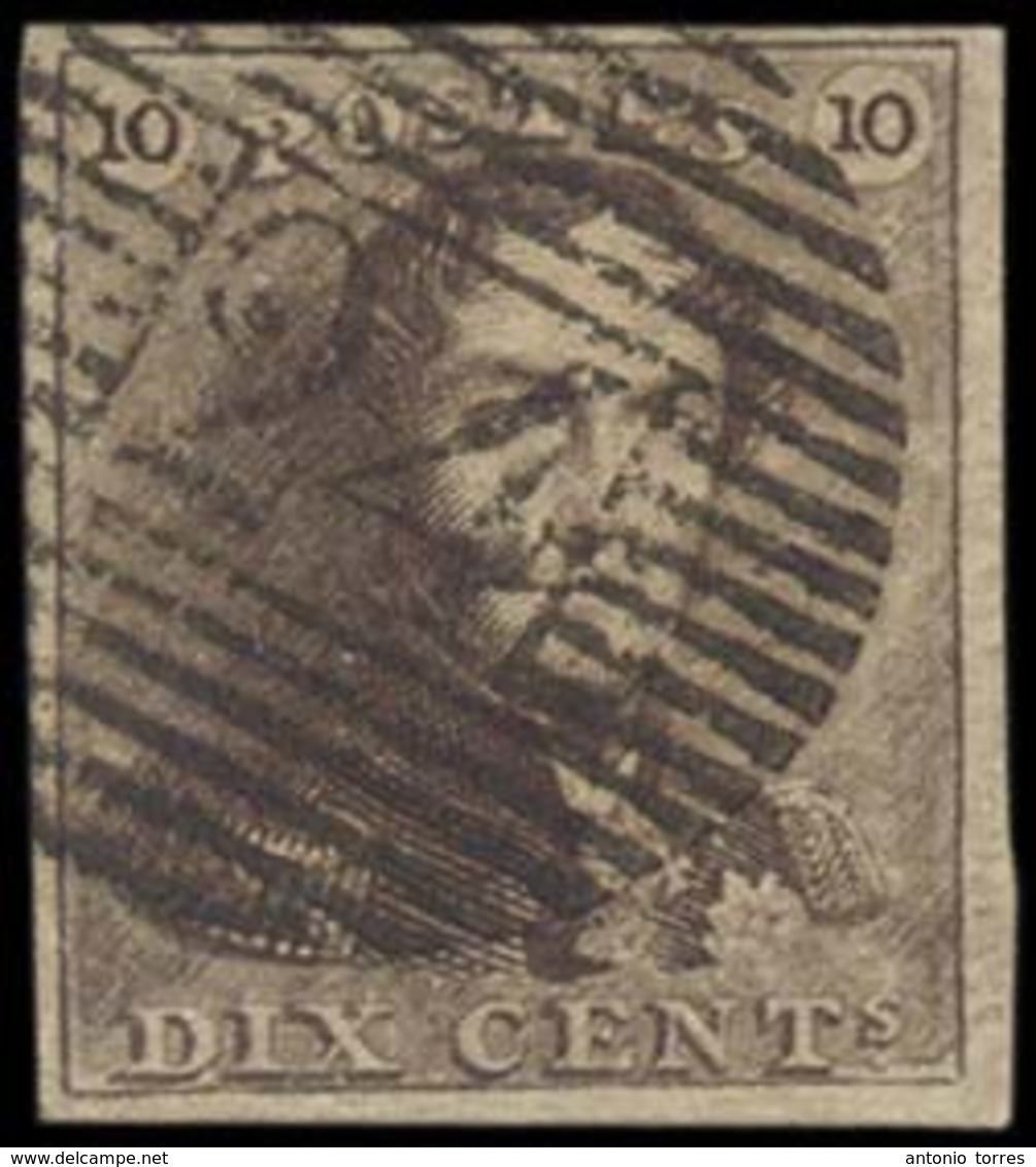BELGIUM. 1º 10c Brown Large To Huge Margins All Around "24" Grill. VF - XF. - Altri & Non Classificati