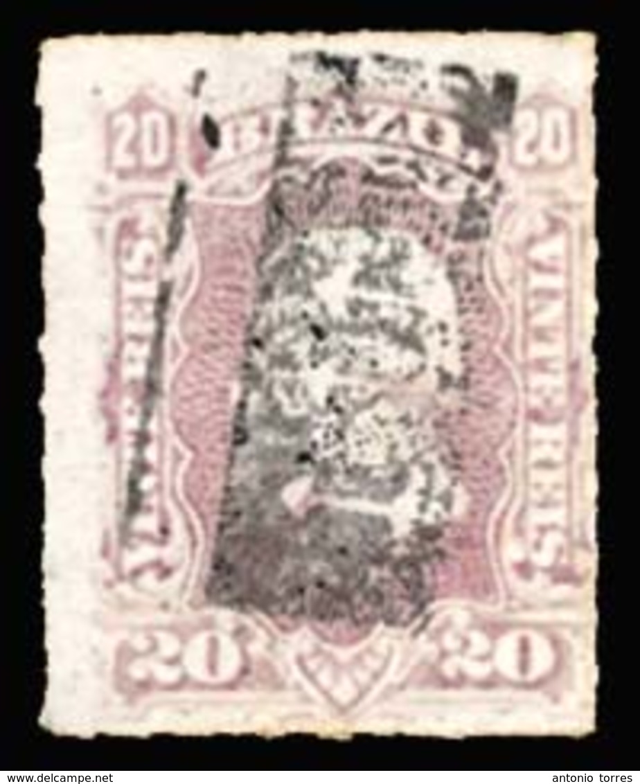 BRAZIL. 1878. 20r Violet, A Fine Used Example Cancelled In Black With The Figurative 'Arrows' Handstamp, Ayres #0778. Sc - Other & Unclassified