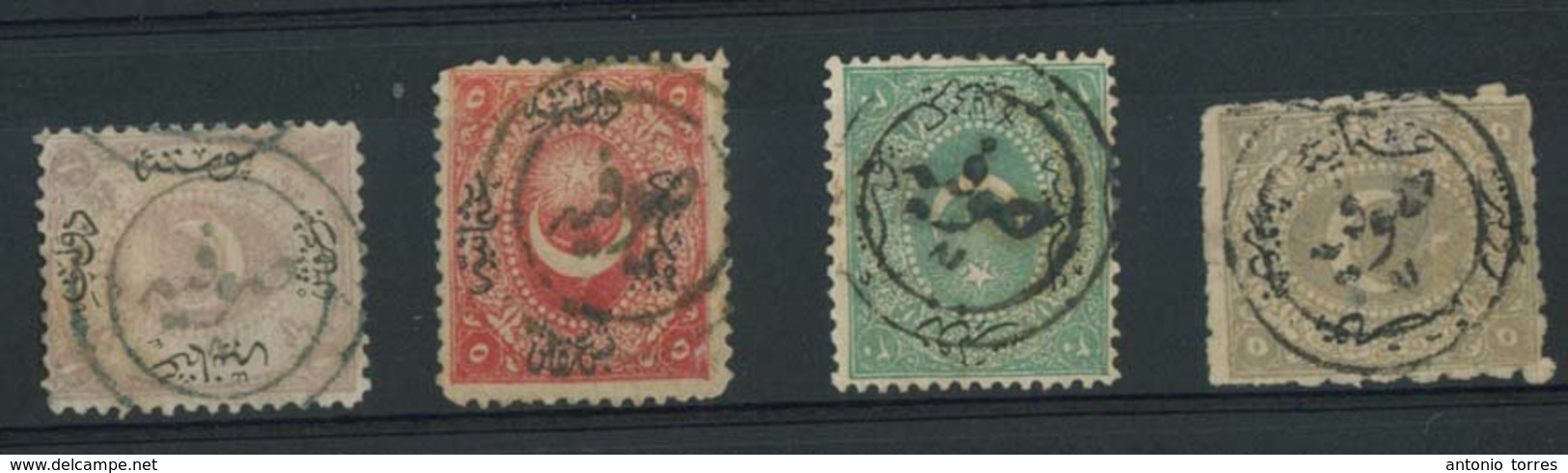 BULGARIA. C.1878. Turkis Period. Selection Of Four Diff Stamps On The Nose Sofia Name Cancel. F-VF. - Altri & Non Classificati