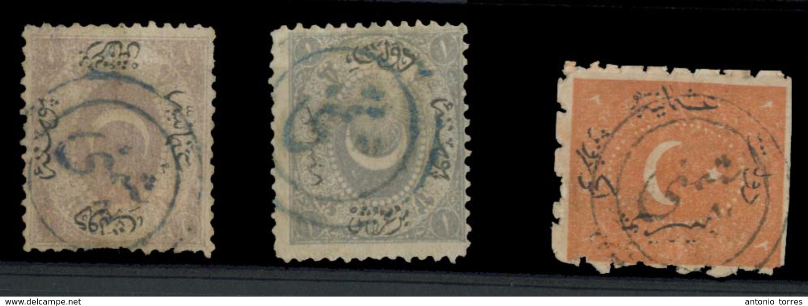 BULGARIA. C.1878. Turkish Period. 3 Diff Stamps, Cancelled Smumni On The Nose. F-VF. - Altri & Non Classificati