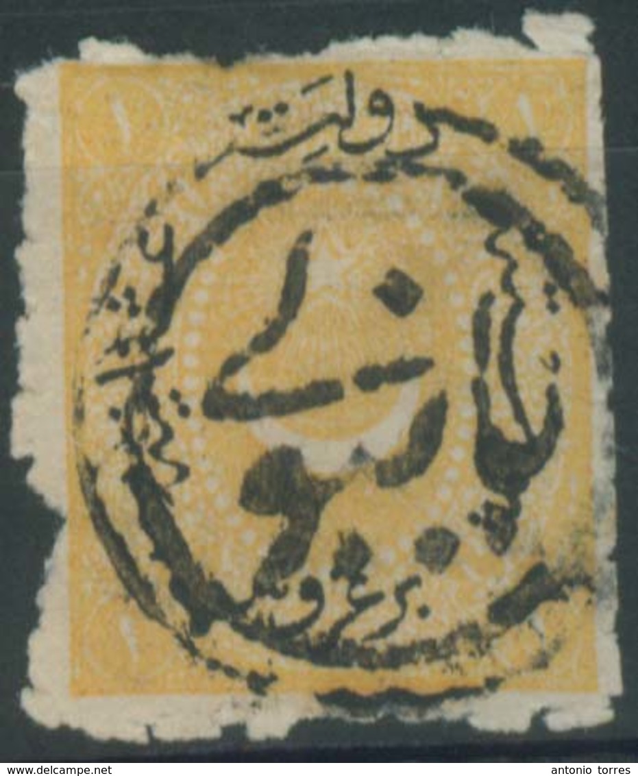 BULGARIA. C.1878. Turkish Period. Stamp Cancelled Central Yambol (xxx / RR) On The Nose. Very Rare And Fine. - Altri & Non Classificati