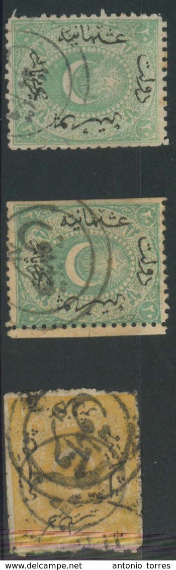 BULGARIA. C.1878. Turkish Period. 3 Diff Stamps, Centrally Cancelled Kizlanik (xxx / R). VF Group. - Altri & Non Classificati