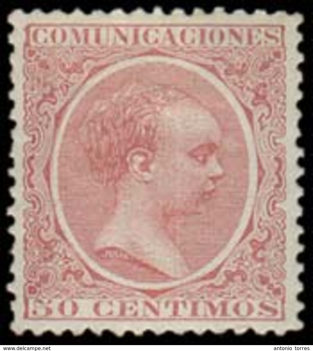 E-ALFONSO XIII. 224*. 1889. 50cts. Muy Bien Centrado Con Goma Original. Lujo. - Other & Unclassified