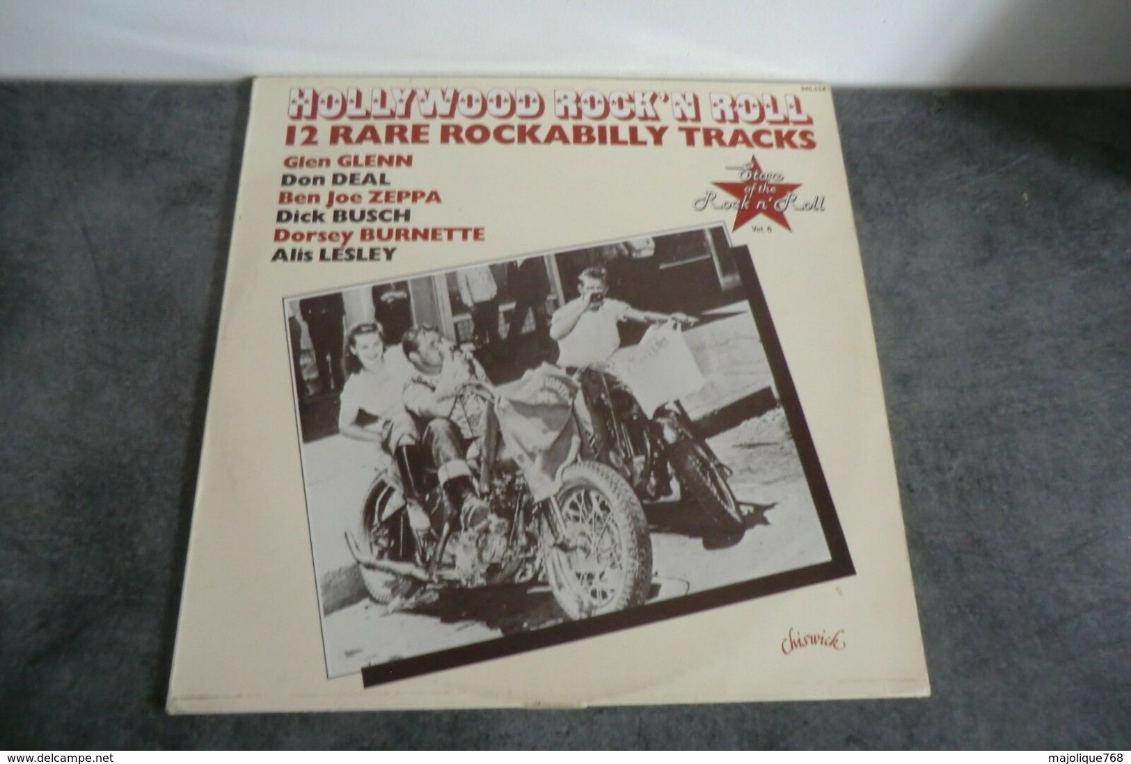 Disque 33 Tours Hollywood Rock'n Roll - 12 Rare Rockabilly Tracks - Chiswick 940.554 - 1977 - Rock