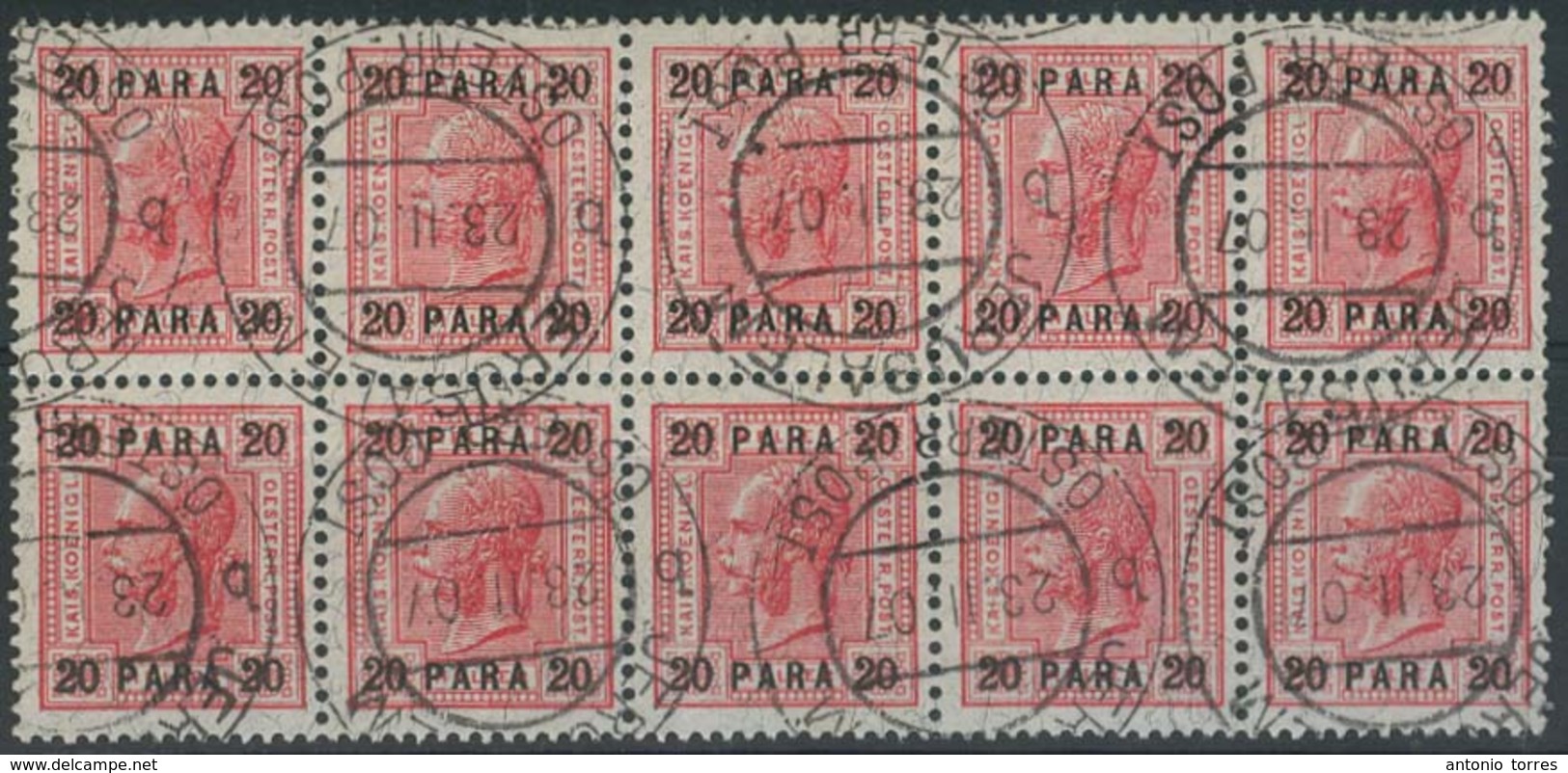 LEBANON. C.1867-1900. Austria PO 12 Stamps / Beyrouth Cancels Diff Types. Some Better Values. Useful Group. - Libano