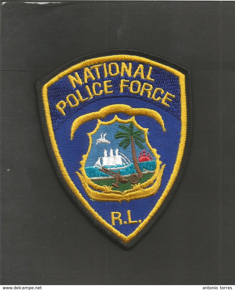 LIBERIA. 1950s-70s. National Police Force. RL Shield Patch For Uniforms With State Design. Interesting In Unused For Mat - Liberia