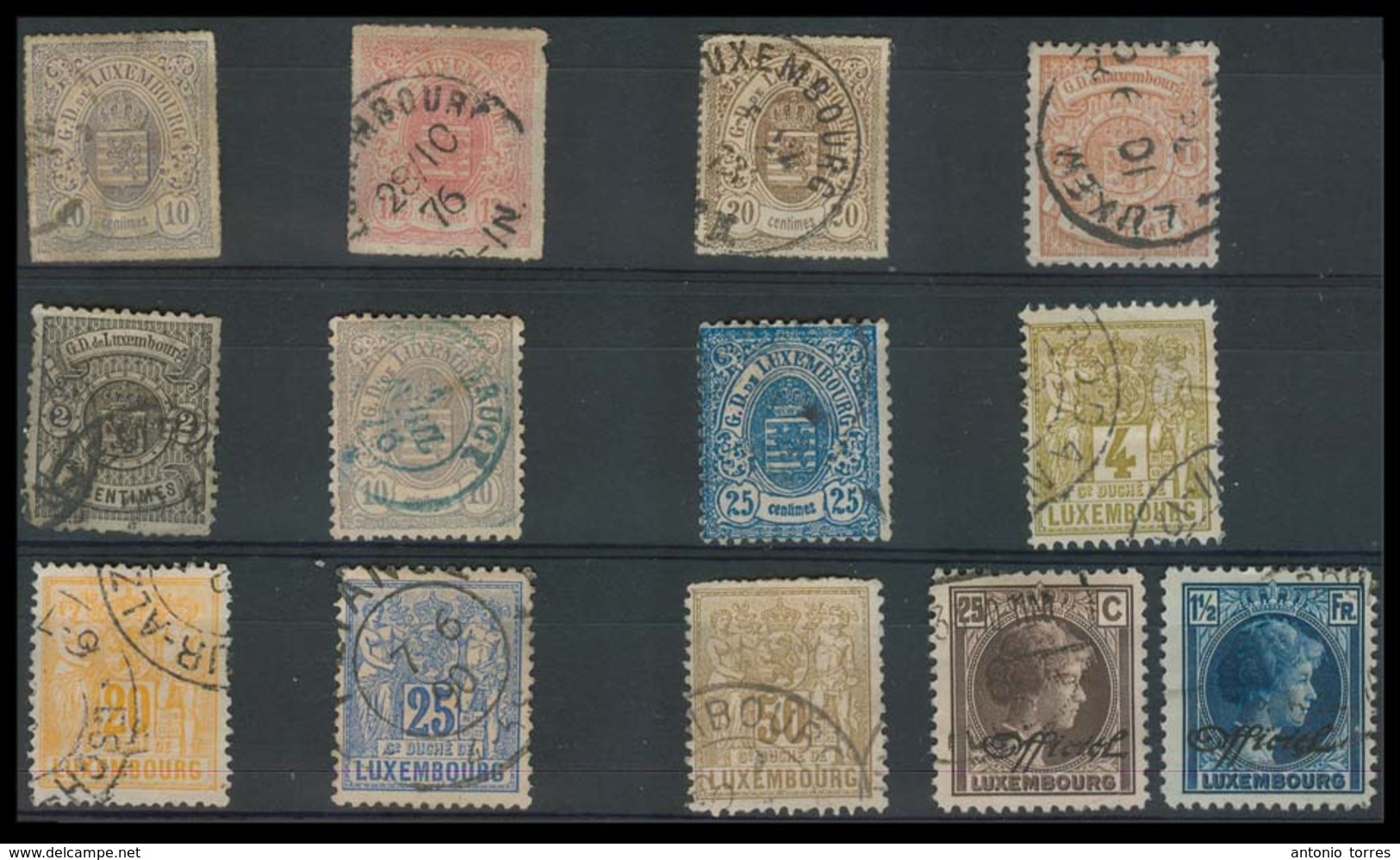 LUXEMBOURG. 1859 / 1926. Selection Of 13 Used. About Fine Appearance. - Altri & Non Classificati