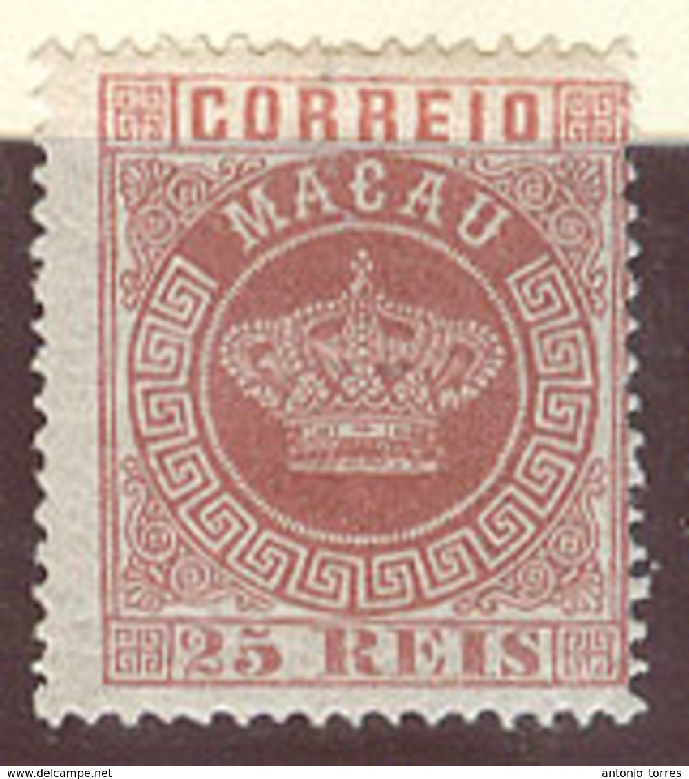 MACAU. 1884. Af 4 (x). 25rs Red-rose, Perf 13 1/2. Fine. - Autres & Non Classés