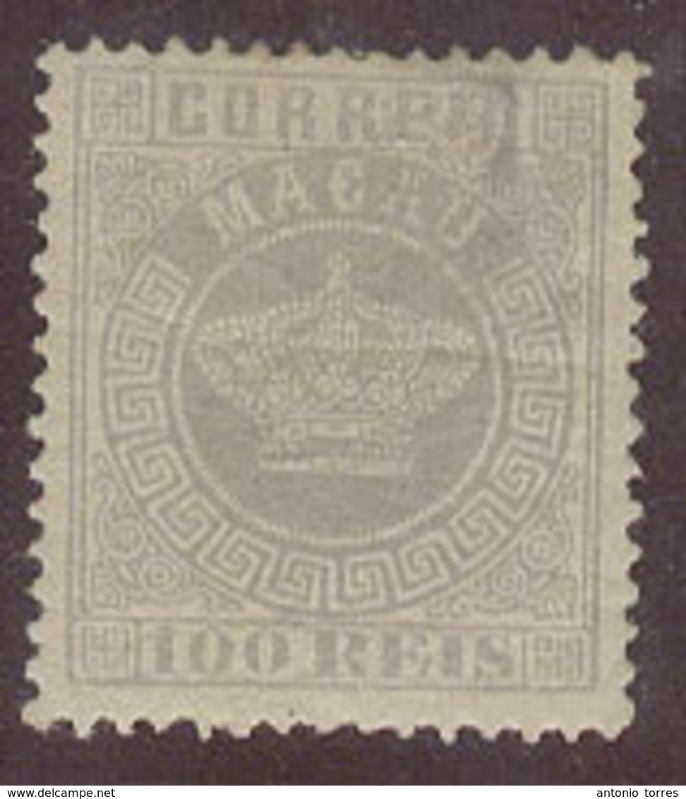 MACAU. 1884. Af 7z *. 100rs Grey Original Gum, Perf 12 1/2 Part Of Gum Translucid Faultless. Scarce Well Centered. - Autres & Non Classés