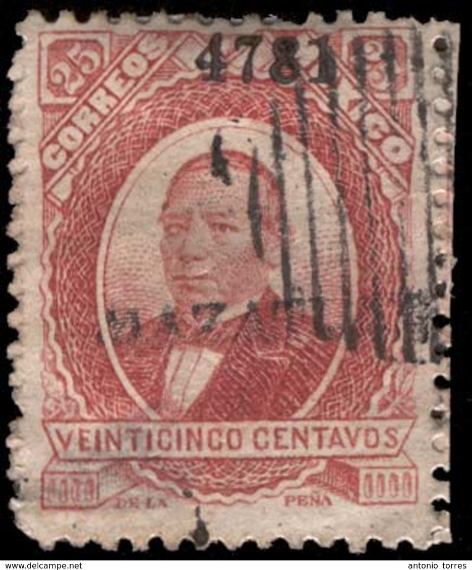 MEXICO. Sc. 127. 25c Juarez Thick Paper. Nr. 4781 (Ciudad Victoria), Name District. Mazatlan + Cancel. ERROR In District - Messico