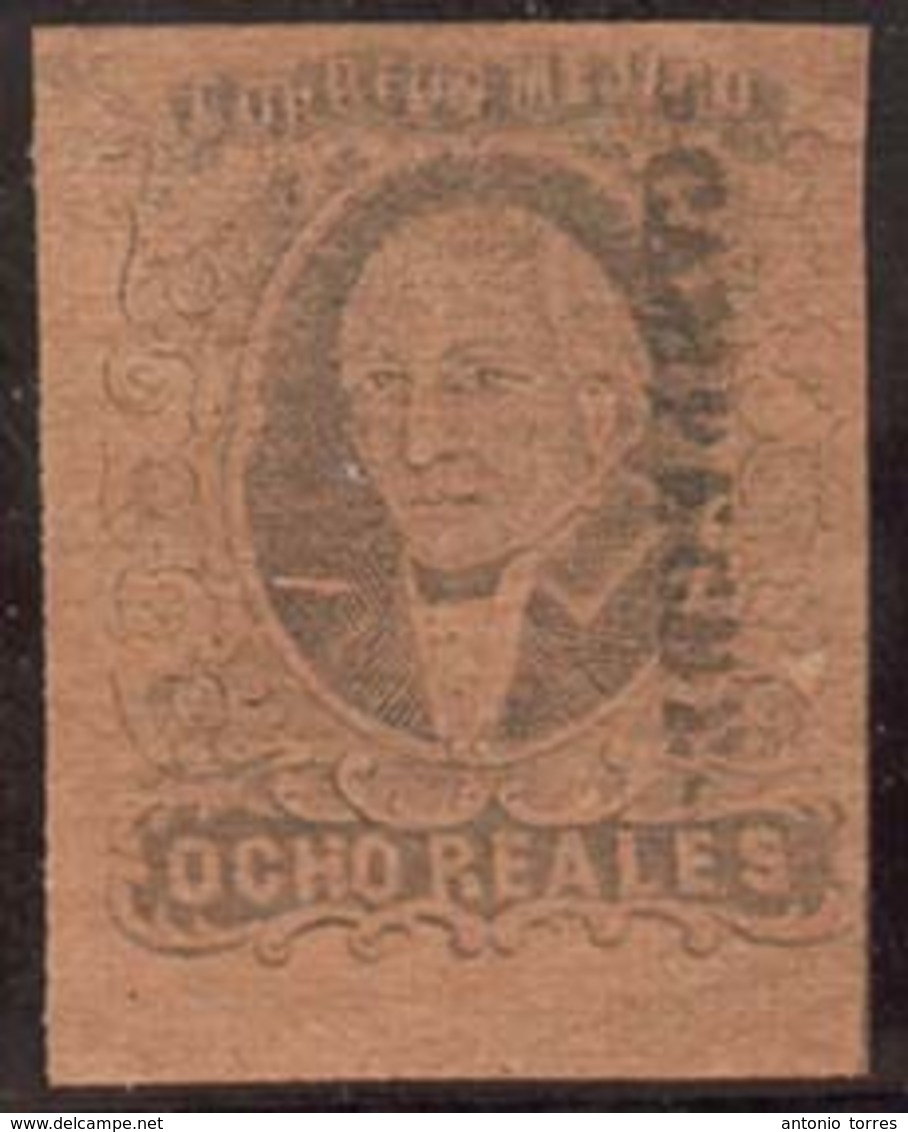 MEXICO. Sc. 11*. 1861 8rs Black/red Brown. Good Margins. CAMPECHE District Name At Left, Top To Bottom Positioning. Fine - Messico