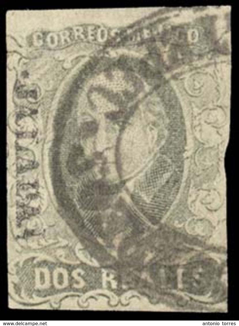 MEXICO. Sc. 8º. 1861 2rs Black / Pink. Jalapa District. COATEPEC Cancel. Sch. 614 (40 Points). Fine And Very Rare. - Messico