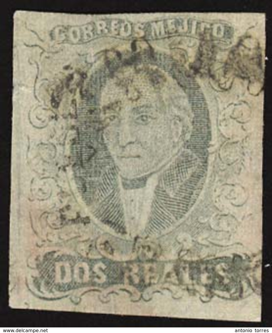 MEXICO. SC.8º. 1861 2rs.good Margins, Puebla Name, Tehuacan Cancel.(Sch.1233). VF. - Mexiko