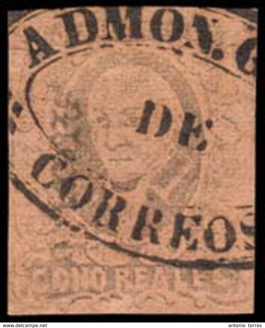 MEXICO. Sc 40º. 8 Rs Black / Red Bn, Gothic Name, Large Margins, Central ADMINISTRACION Cancel (xxx). VF An Desirable It - Messico