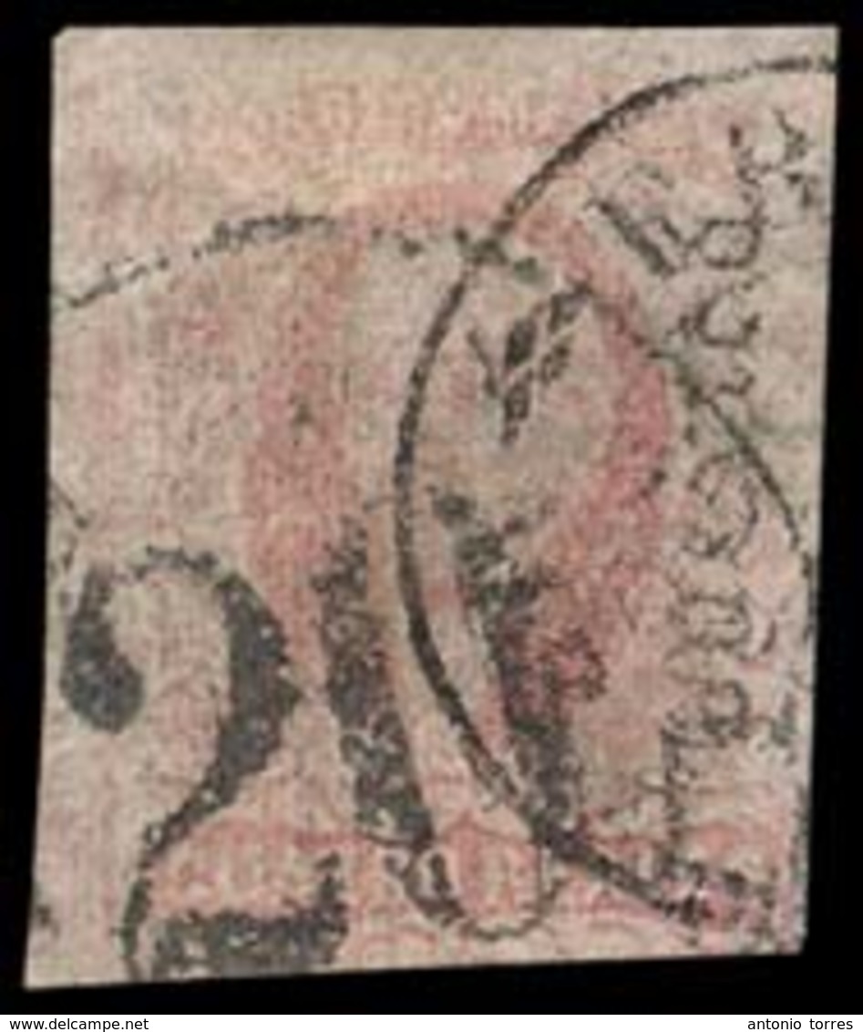 MEXICO. Sc 45º. 4 Rs Rose, Gothic Name, Large Margins, Cds + Maritime "STEAMSHIP / 20" 8XXX / R) Cancel. VF. - Messico