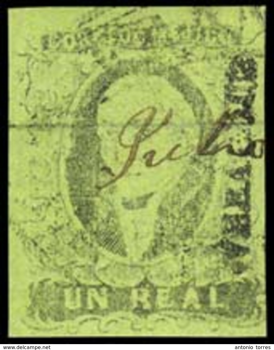 MEXICO. 1867. VERACRUZ Provisional. 1rl 1861 Black / Green, Veracruz Name, Used In CORDOVA, Good Margins. The Veracruz D - Messico
