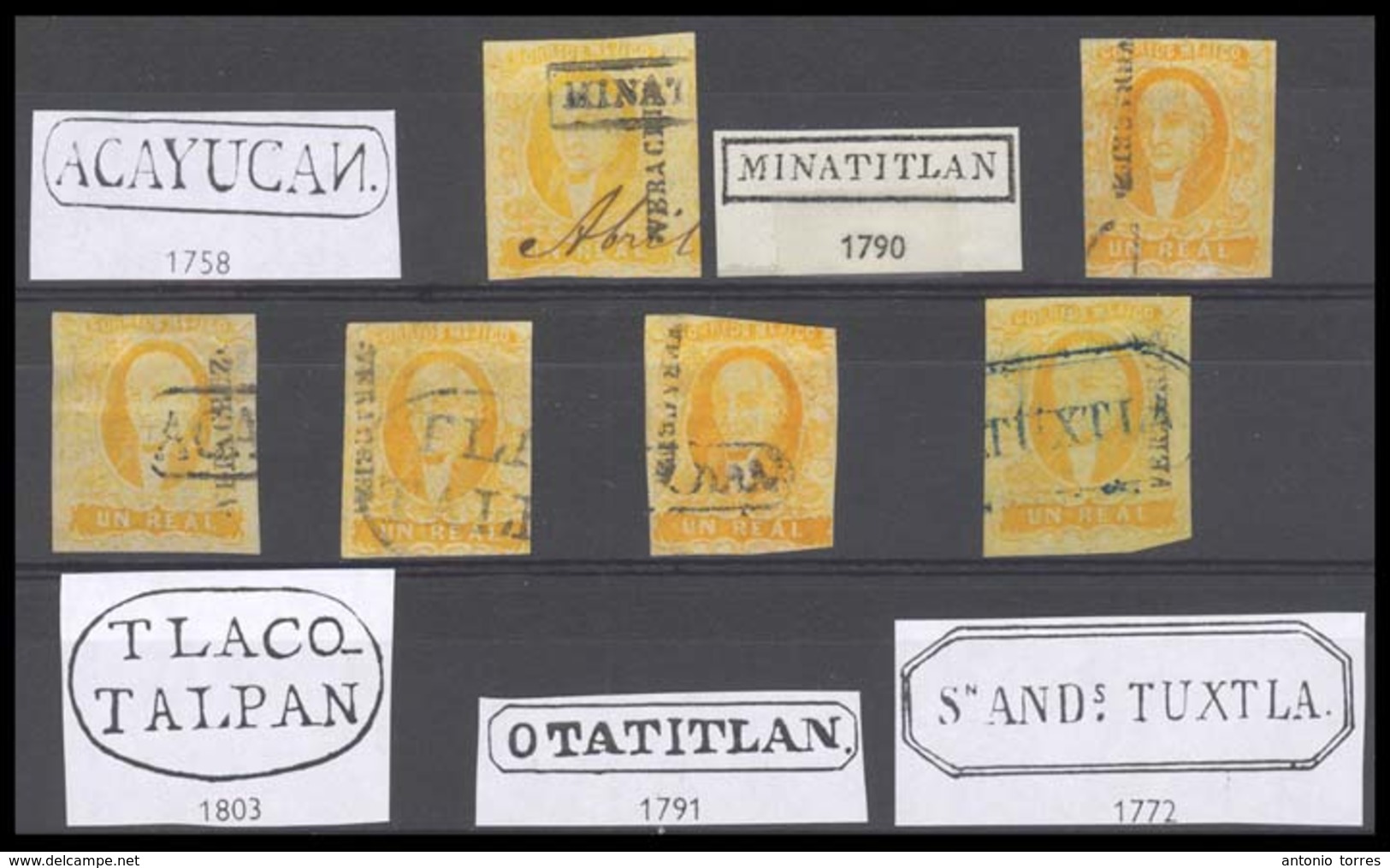 MEXICO. Sc 2º. VERACRUZ District. 1rl. Selection Of 6 Better, Including MINATITLAN ( Sch 1790), Duo San Andres TUXTLA (  - Mexique