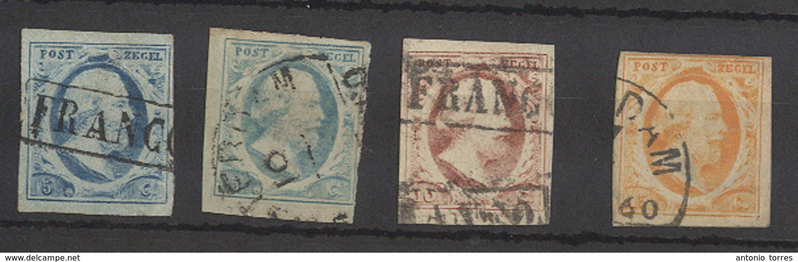 NETHERLANDS. 1852. Yv 1/3 Incl 5c Two Shades Faultless About Fine. Opportunity. - Autres & Non Classés